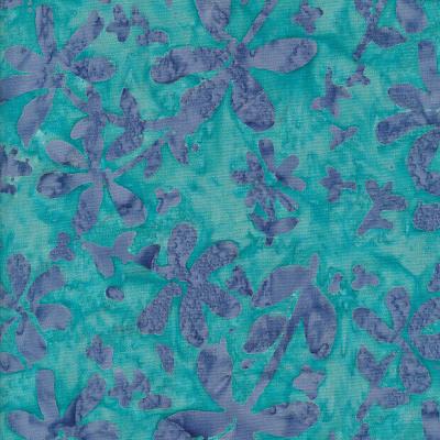 Berry Flower Bondiblue Purple Batik Fabric Bf0450323