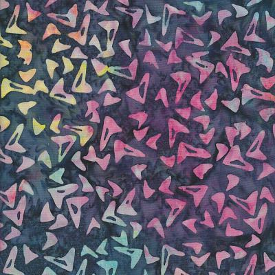 Boomerang Darkgray Pink Batik Fabric Bo340323