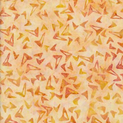 Boomerang Yellow Orange Batik Fabric Bo280323