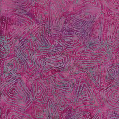 Ethnic Line Dark Pink Batik Fabric El110323