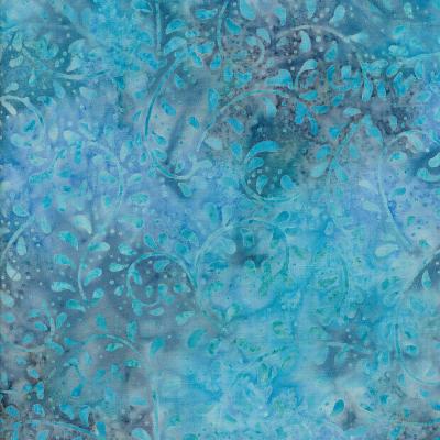 Fern Denim Blue Dark Blue Batik Fabric Fr130323