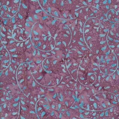 Fern Light Purple Sky Blue Batik Fabric Fr340323