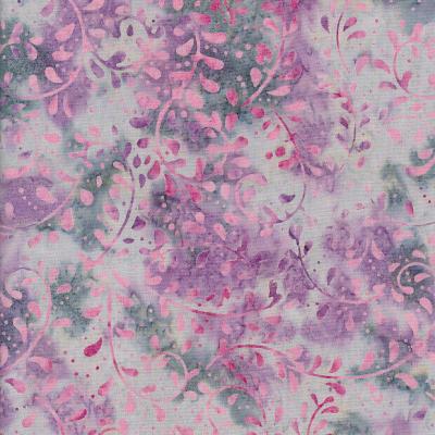 Fern Purple Gray Batik Fabric Fr210323