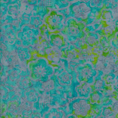 Jasmine Green Gray Batik Fabric Ja990323