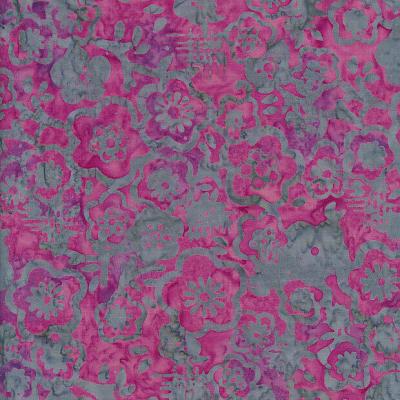 Jasmine Purple Gray Batik Fabric Ja140323