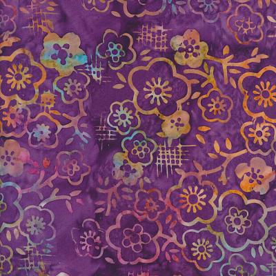 Jasmine Violet Batik Fabric Ja090323