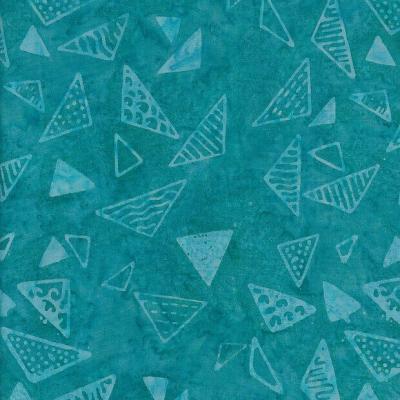Triangle Darkcyan Batik Fabric Ta080323