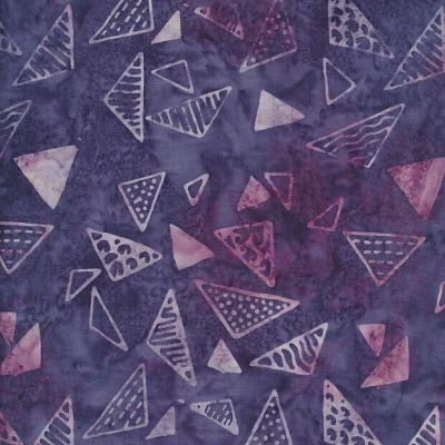 Triangle Darkpurple Batik Fabric Ta140323