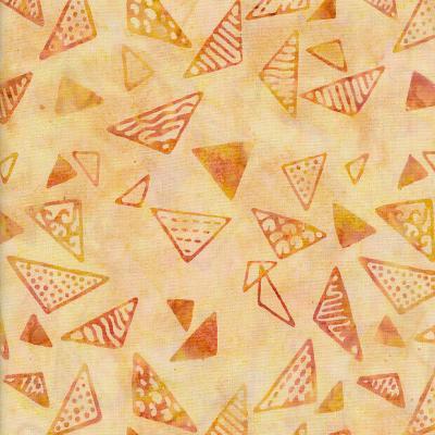 Triangle Lightyellow Orange Batik Fabric Ta180323