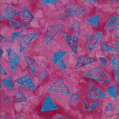 Triangle Purple Blue Batik Fabric Ta040323